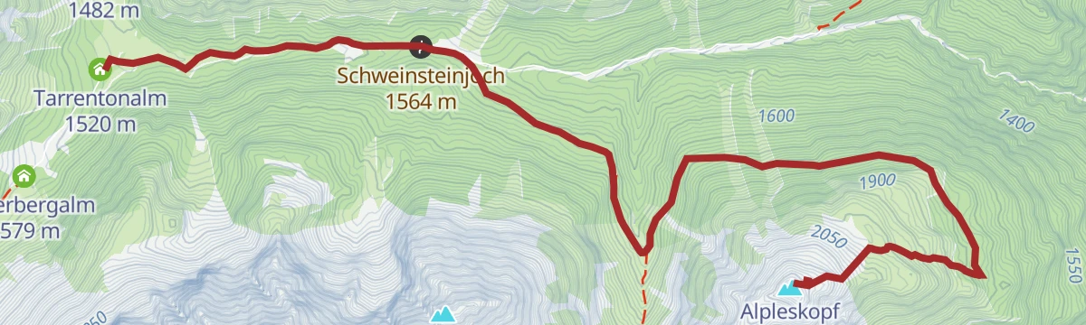 Route map: Alpleskopf (Tarrenton)